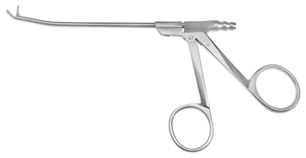 Inner-Flow Suction Forceps – Curved Up Shaft, Angled, 2.5mm Jaws