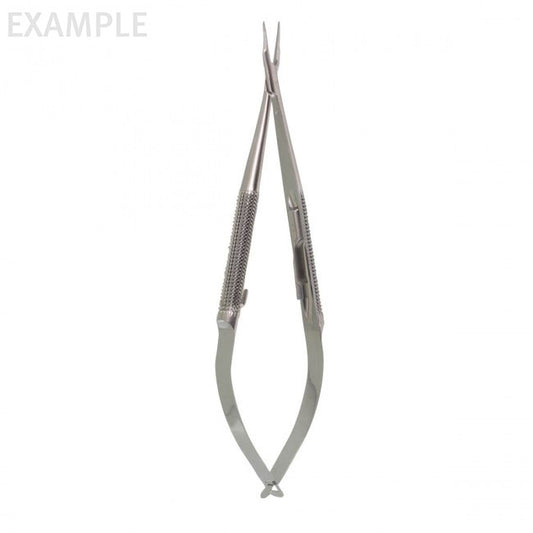 Needle Holder.4mm diameter, curved tip with lock, 8mm D