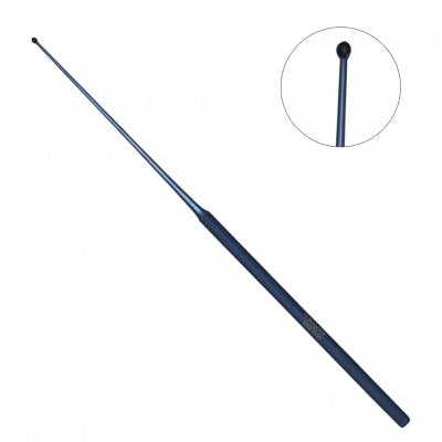 Rhoton Curette — Large Oval, No. 14, 190mm — Titanium