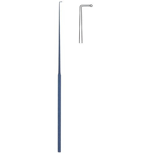 Rhoton Teardrop Dissector — 40° Angled, No. 19, 190mm — Titanium