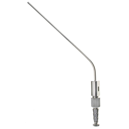 Frazier Suction Tube with Slot, Angled Tip, WL 5-3/4", OAL 8-1/2", 9 French (Fr)